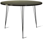 Τραπέζι Sandalf 801CMY2933 90x90x75cm Marble Effect Black Μοριοσανίδα, Μέταλλο