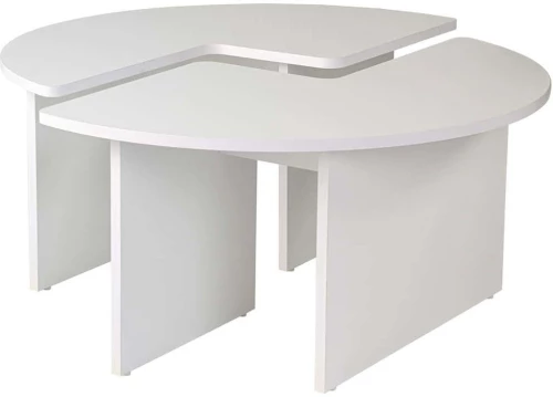 Τραπέζι Σαλονιού Moira 241NRD1405 Φ90x41cm White