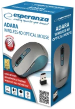 Ασύρματο Ποντίκι Adara 2.4Ghz 800-1600 Dpi μπλε/ασημί EM131B