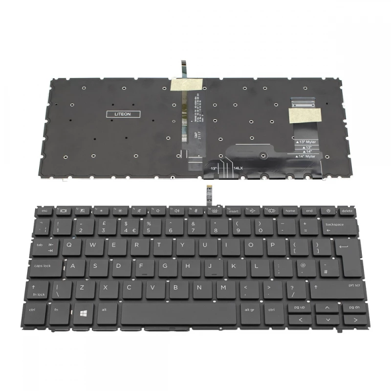 Πληκτρολόγιο HP EliteBook 840 G9 Black Without Frame UK With Backlit (BIG Enter) - 6037B0224603