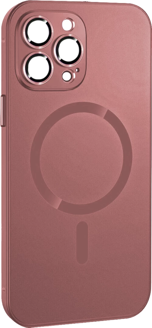 ObaStyle Metal Effect Magnetic Soft Cover Case για Apple iPhone 15 Pro Max - Ροζ Χρυσό