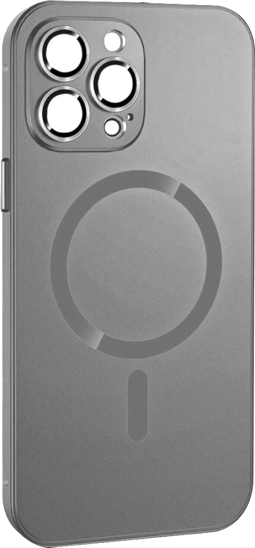 ObaStyle Metal Effect Magnetic Soft Cover Case για Apple iPhone 13 Pro - Ασημί