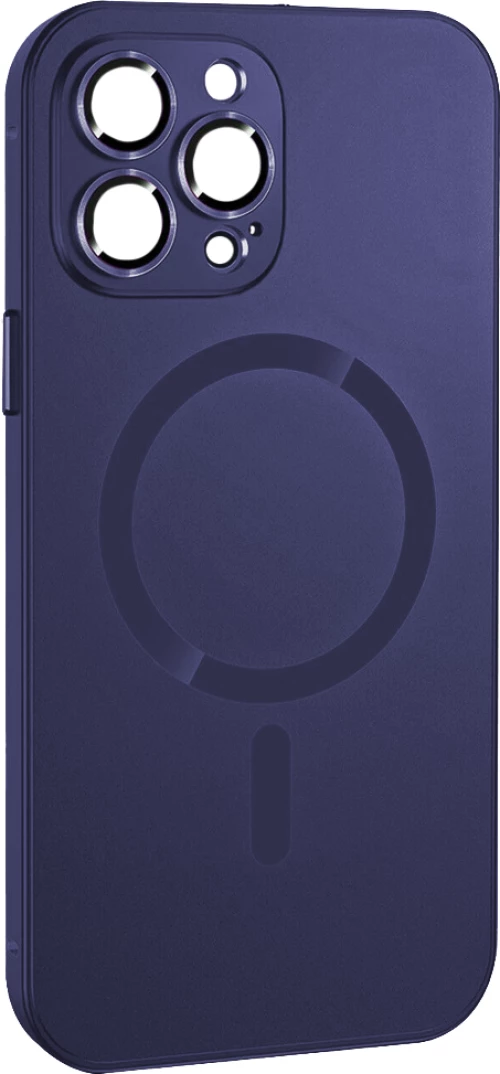 ObaStyle Metal Effect Magnetic Soft Cover Case για Apple iPhone 14 Pro - Μπλε Μαρίν