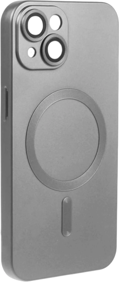 ObaStyle Metal Effect Magnetic Soft Cover Case για Apple iPhone 15 - Ασημί