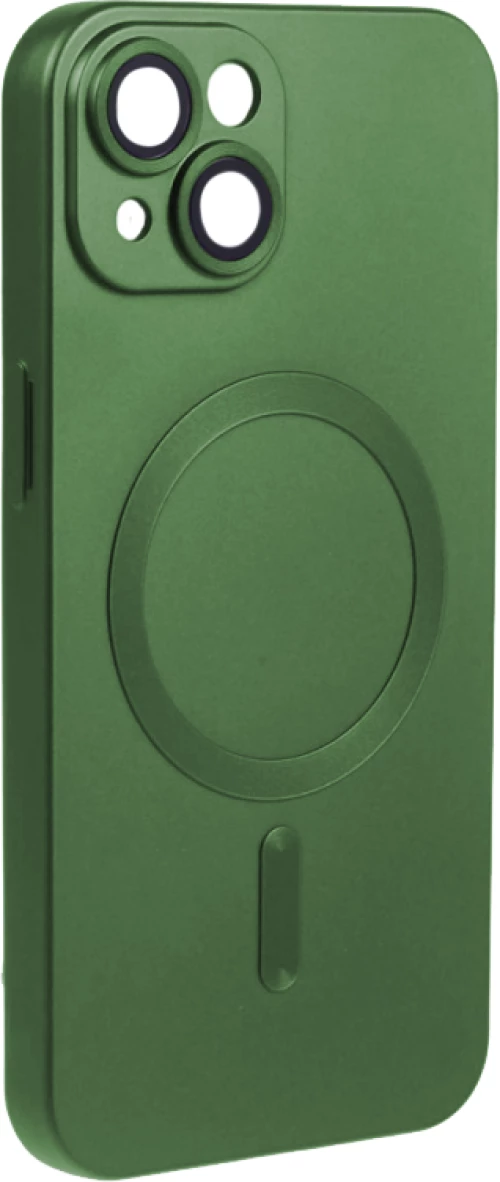 ObaStyle Metal Effect Magnetic Soft Cover Case για Apple iPhone 13 - Πράσινο