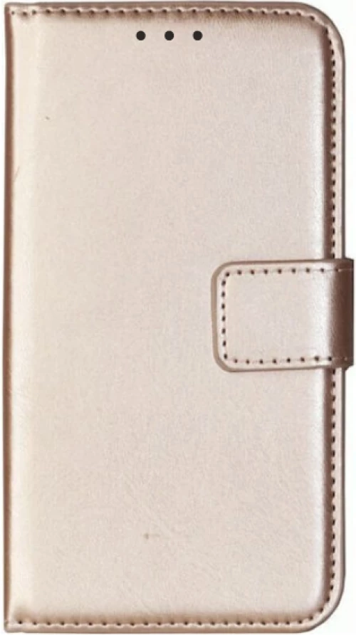 Θήκη flip με υποδοχή καρτών και δυνατότητα STAND για Xiaomi Redmi 14C - Χρυσό