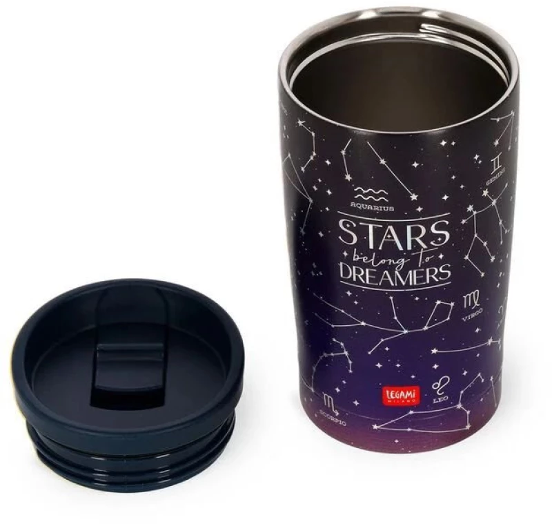Ποτήρι Θερμός Legami Stars Μπλε-Ασημί NTUM0002