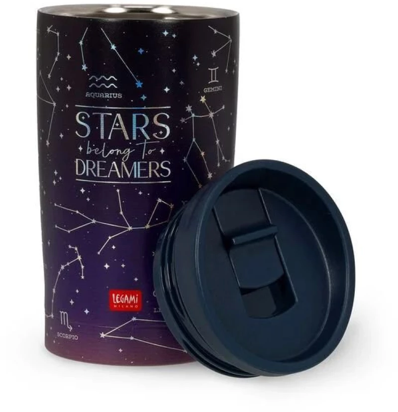 Ποτήρι Θερμός Legami Stars Μπλε-Ασημί NTUM0002