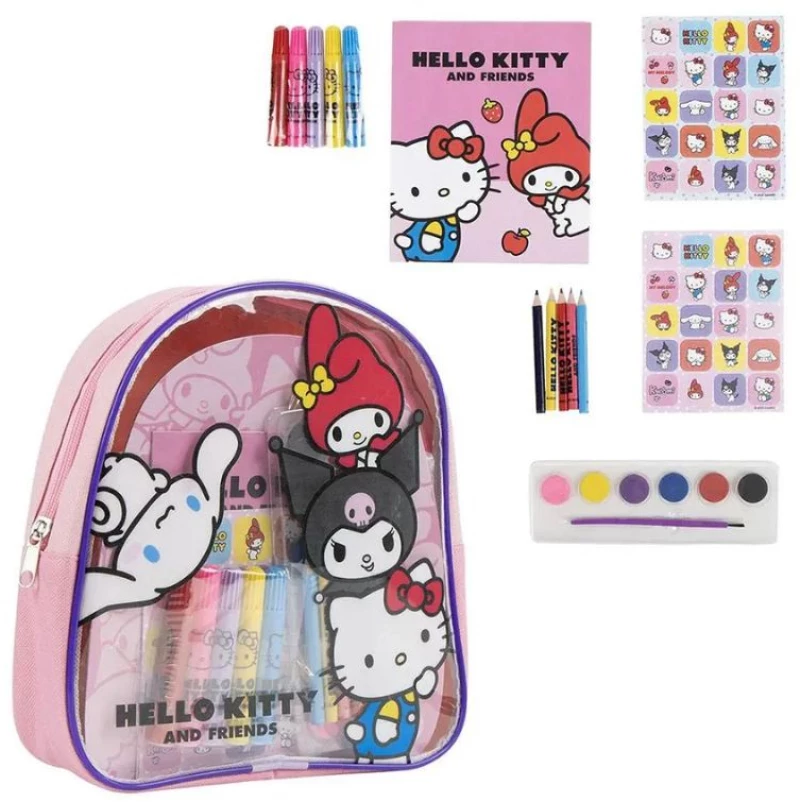 Τσάντα Πλάτης Νηπίου με Είδη Ζωγραφικής Hello Kitty And Friends 2700001597