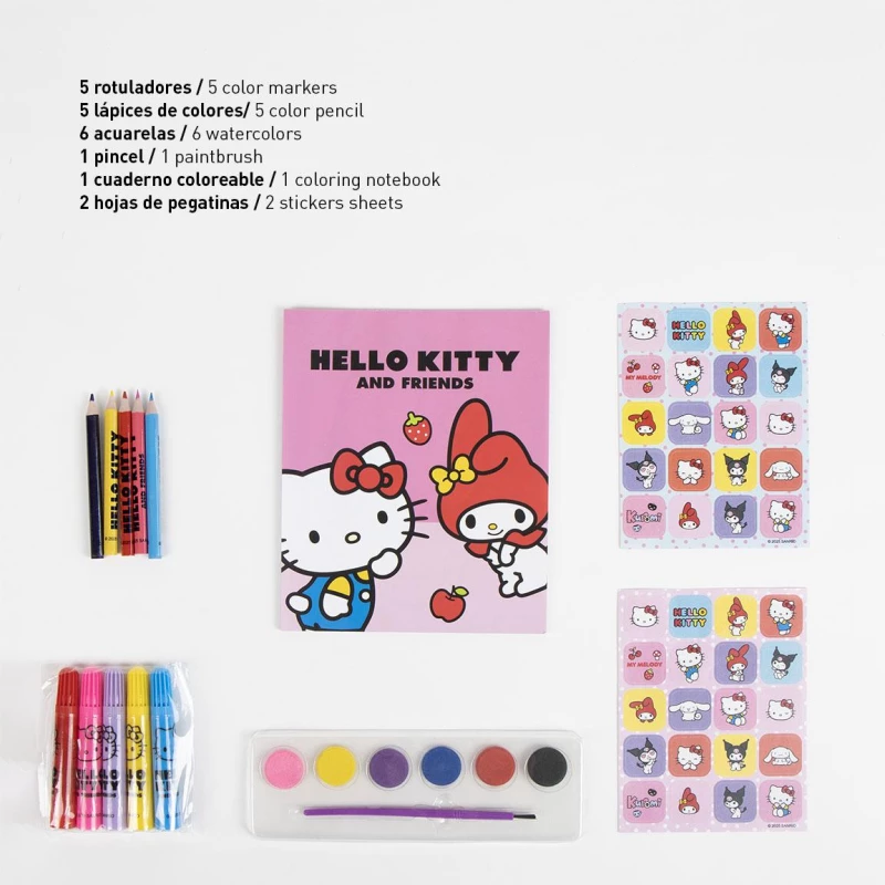 Τσάντα Πλάτης Νηπίου με Είδη Ζωγραφικής Hello Kitty And Friends 2700001597