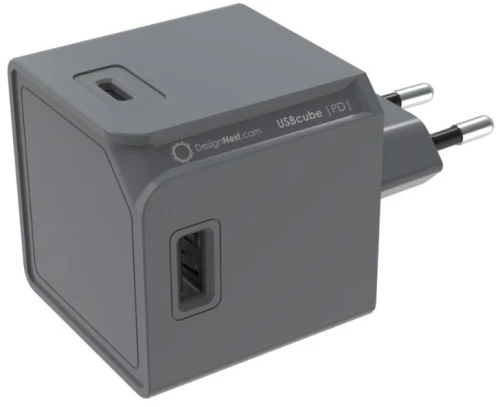 Allocacoc - USB Cube Original - USB A+C - 65W - Γκρι  DH1253GY/EUPD65