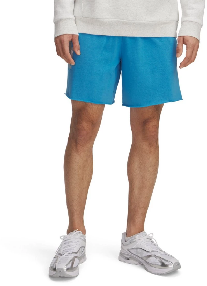 UA Rival TerryLogo8inShort 1390147-452 UNDER ARMOUR Μπλε