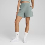 Puma ESS ELEVATED High-Rise Rib Shorts 5" 685026-30 PUMA ΠΡΑΣΙΝΟ
