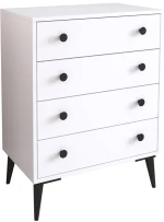 Συρταριέρα ArteLibre AMARI Λευκό Μοριοσανίδα 72x43x96cm
