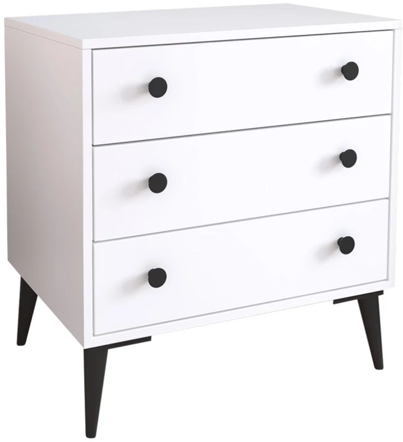 Συρταριέρα ArteLibre AMARI Λευκό Μοριοσανίδα 72x43x79cm