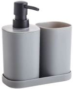 Σετ Αξεσουάρ Μπάνιου Πλαστικό Minimal 3Τεμ 15x7,3x17,5cm Viosarp - 5206753046738