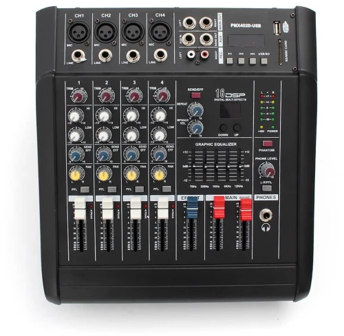OEM PMX402D-USB ΤΕΤΡΑΚΑΝΑΛΟΣ ΕΠΑΓΓΕΛΜΑΤΙΚΟΣ ΜΙΚΤΗΣ ΗΧΟΥ USB