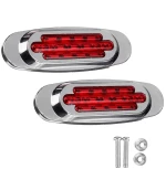 Φωτάκια LED Αυτοκινήτου Πλαϊνά Θέσης 12-24V 2τμχ 16LED Universal 3858-3 Κόκκινο OEM