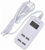 Φορτιστής Ρεύματος με 4 Θύρες USB και Ένδειξη LCD 15W 1801-2