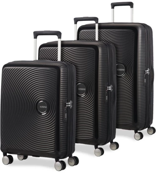 American Tourister 88472/3/4-1027, Σετ, Soundbox Bass Black, Μαύρο