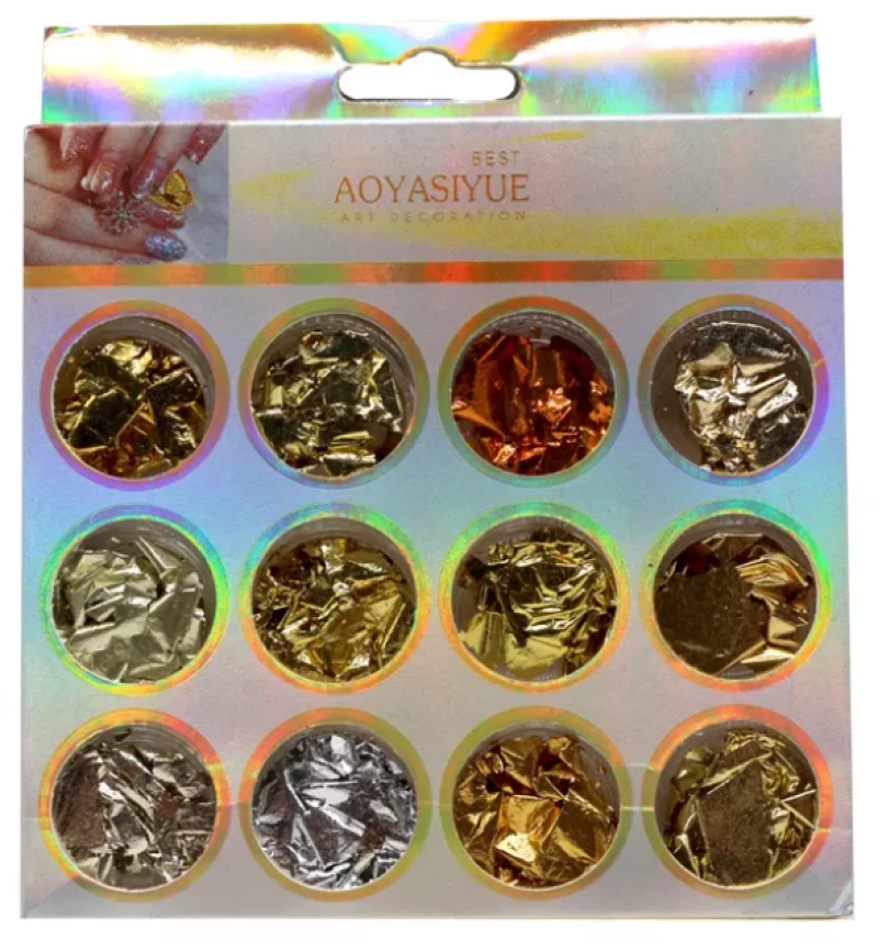 Διακοσμητικά Φύλλα Χρυσού Foil Νυχιών Aoyasiyue Νο2