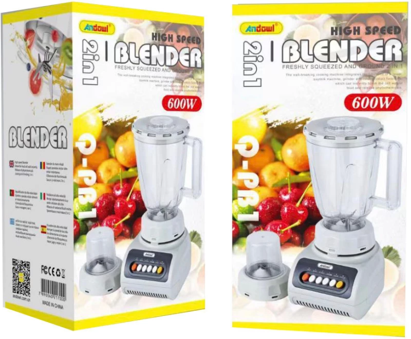 Andowl Μπλέντερ για Smoothies 1.5lt 600W Λευκό Q-PB1
