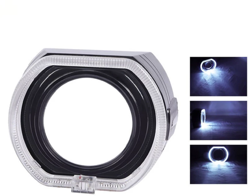 Καπάκι Για Προτζέκτορα 3″ Για BMW Με Led Angel Eyes Λευκό