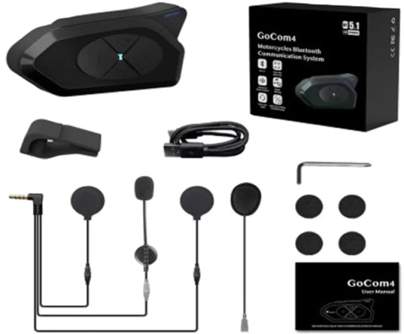 Ενδοεπικοινωνία Μονή για Κράνος Μηχανής με Bluetooth