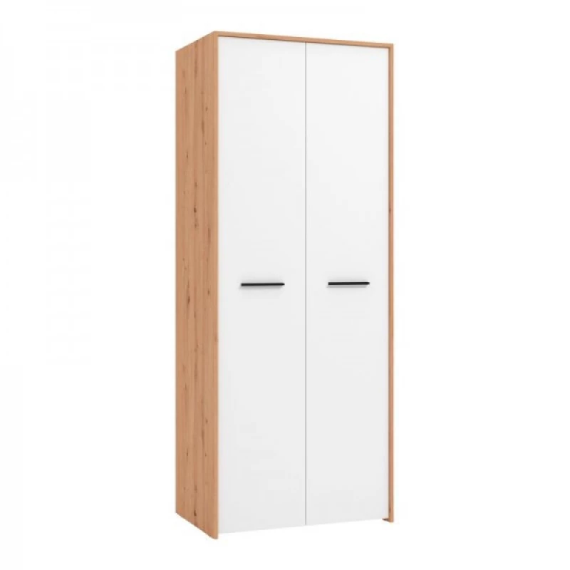 Ντουλάπα Varadero 2K Artisan Oak-Λευκό 80,5x53x203,5Εκ