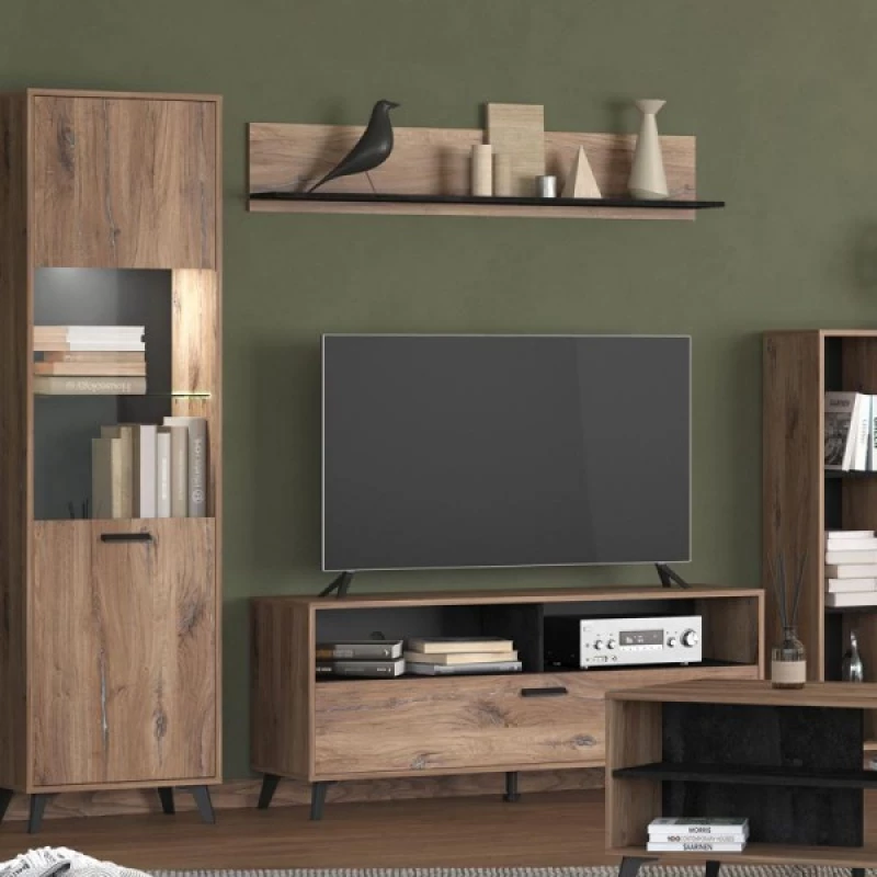 Ράφι Τοίχου Corvia Zp Flagstaf Carbon 138x20x24Εκ