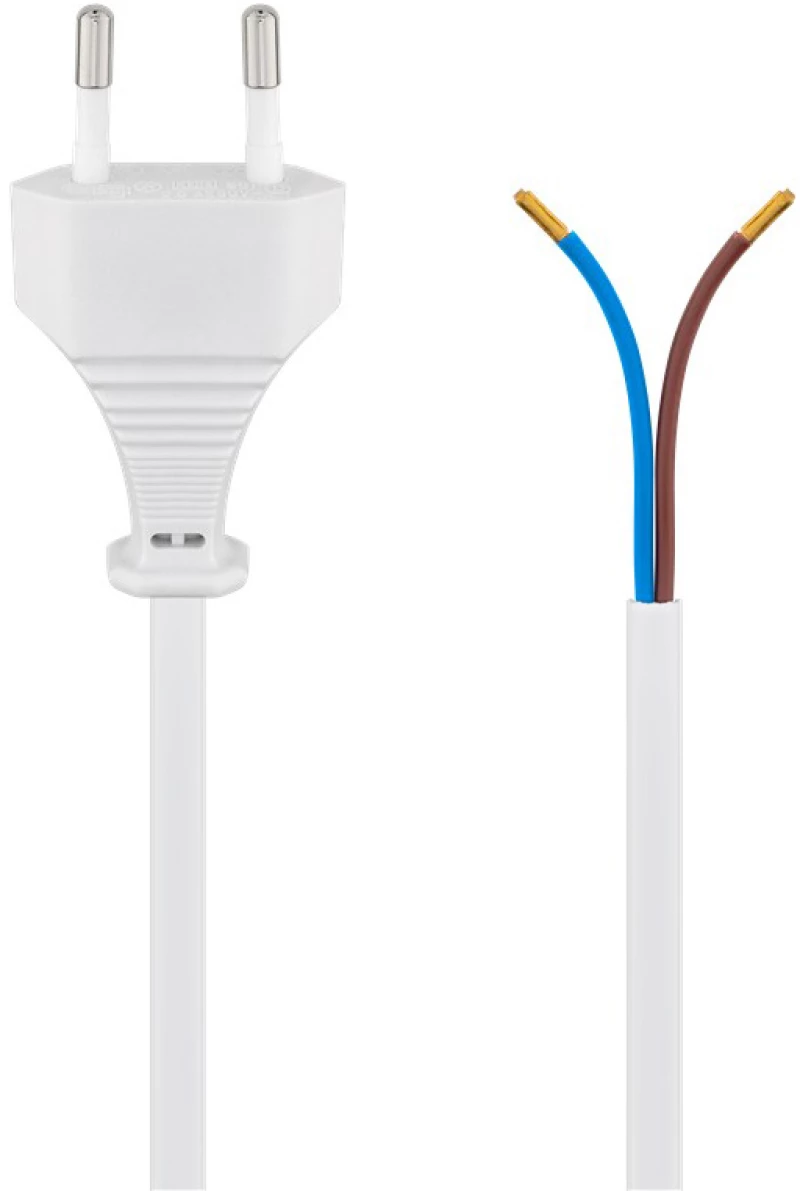 GOOBAY καλώδιο τροφοδοσίας 51345, 2x 0.75mm², 1.5m, λευκό