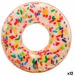 Φουσκωτή ρόδα Intex Donut Λευκό 114 x 25 x 114 cm (12 Μονάδες)