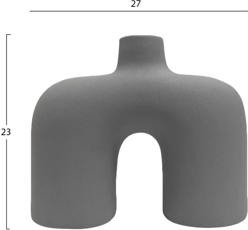 ΕΠΙΤΡΑΠΕΖΙΟ ΚΕΡΑΜΙΚΟ ΔΙΑΚΟΣΜΗΤΙΚΟ ISIL HM4600.03 ΓΚΡΙ ΜΑΤ  27x9,5x22,5Υ εκ.