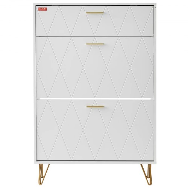 VEVOR Shoe Cabinet with 3 Flip Drawers Shoe Storage Cabinet for Entryway Hallway