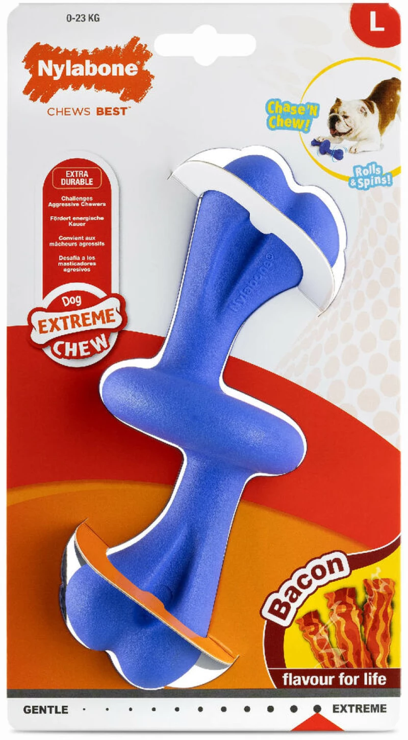 Κόκαλο Nylabone Μπλε Bacon L
