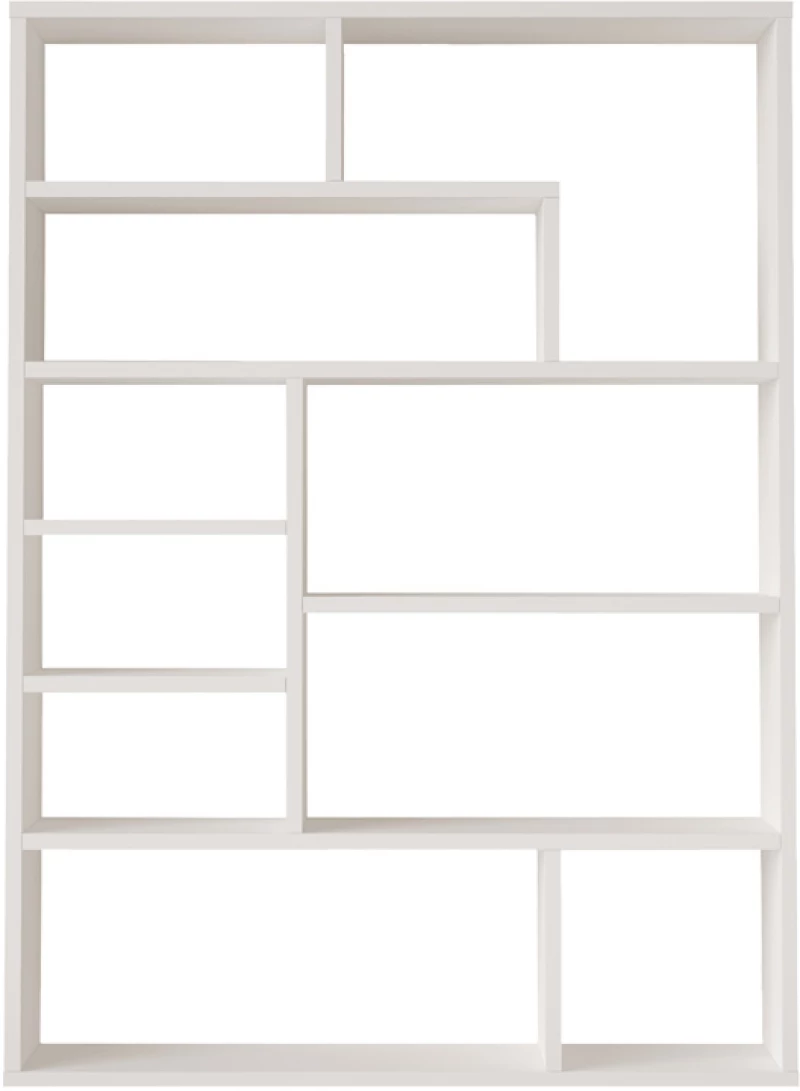 Βιβλιοθήκη Decora pakoworld σε λευκη απόχρωση 90x22x123.6εκ