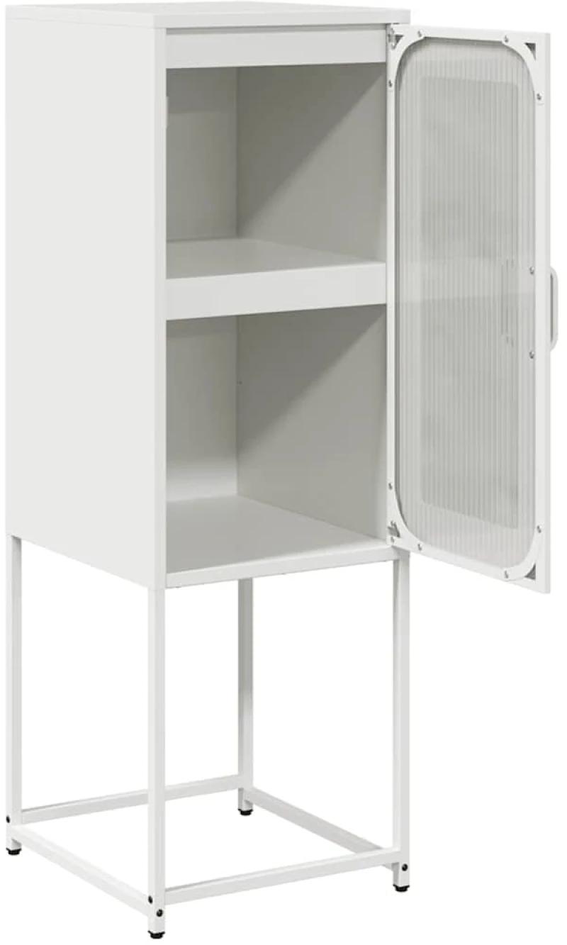 vidaXL Sideboard Λευκό 36x39x107 cm Ατσάλι ψυχρής έλασης