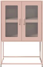 vidaXL Highboard Ροζ 68x39x107 cm Ατσάλι
