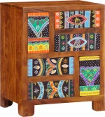 vidaXL Sideboard Πολύχρωμο 50x35x60 μασίφ ξύλο ακακίας