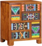 vidaXL Sideboard Πολύχρωμο 50x35x60 μασίφ ξύλο ακακίας