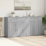 vidaXL Βοηθητικά Ντουλάπια 2 Τεμ. Γκρι Sonoma 79x38x80 εκ. Επεξ. Ξύλο