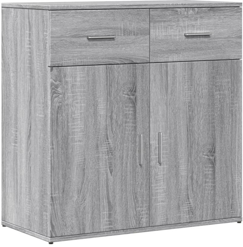 vidaXL Βοηθητικά Ντουλάπια 2 Τεμ. Γκρι Sonoma 79x38x80 εκ. Επεξ. Ξύλο
