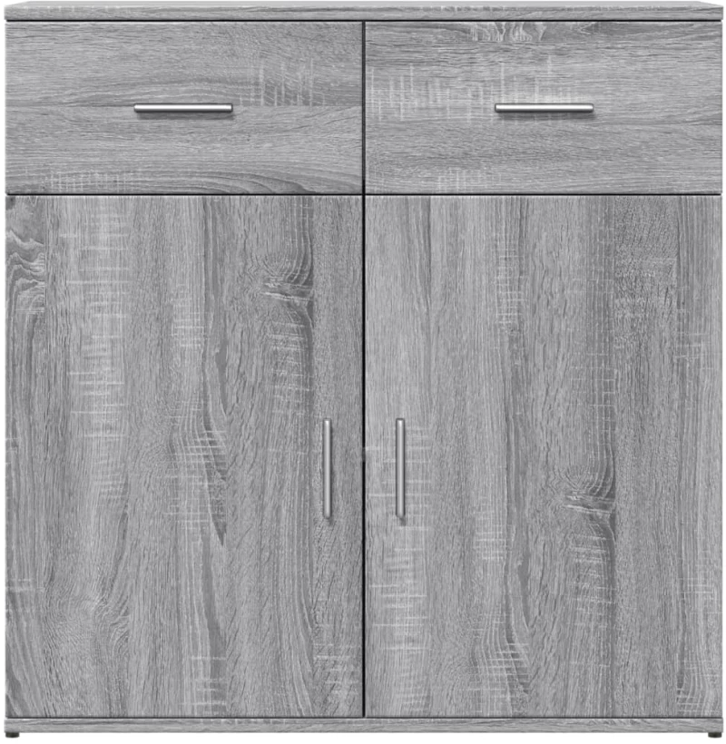 vidaXL Βοηθητικά Ντουλάπια 2 Τεμ. Γκρι Sonoma 79x38x80 εκ. Επεξ. Ξύλο
