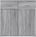 vidaXL Βοηθητικά Ντουλάπια 2 Τεμ. Γκρι Sonoma 79x38x80 εκ. Επεξ. Ξύλο