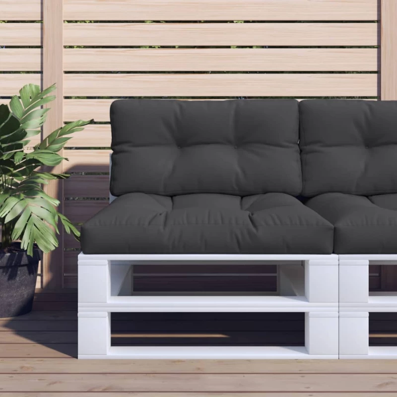 vidaXL Μαξιλάρι Παλέτας Μαύρο 80 x 40 x 12 εκ. Υφασμάτινο