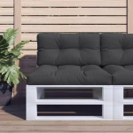 vidaXL Μαξιλάρι Παλέτας Μαύρο 80 x 40 x 12 εκ. Υφασμάτινο