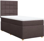 vidaXL Κρεβάτι Boxspring με Στρώμα Σκούρο Καφέ 80x200 εκ. Υφασμάτινο