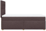 vidaXL Κρεβάτι Boxspring με Στρώμα Σκούρο Καφέ 80x200 εκ. Υφασμάτινο