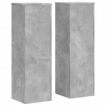 vidaXL Βάσεις Φυτών 2 τεμ. Γκρι Σκυρ. 25x25x80 εκ. Επεξεργασμένο Ξύλο