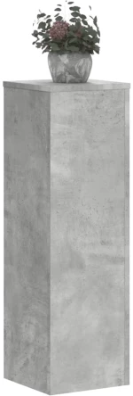 vidaXL Βάσεις Φυτών 2 τεμ. Γκρι Σκυρ. 25x25x80 εκ. Επεξεργασμένο Ξύλο
